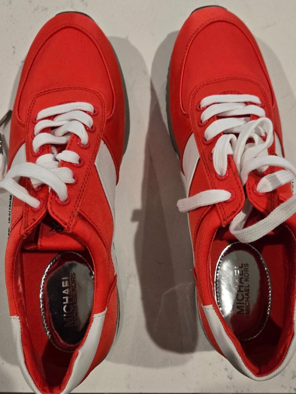 NEW Michael Kors Orange Platform Sneakers Size 10 | Never Worn | Bold Statement